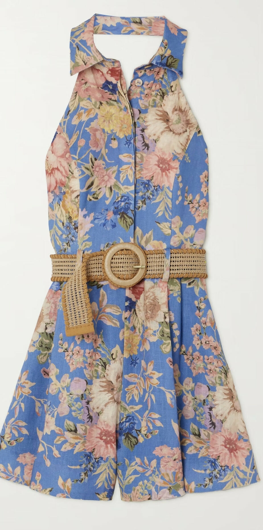 Zimmermann Netaporter Exclusive August Belted Floral-Print