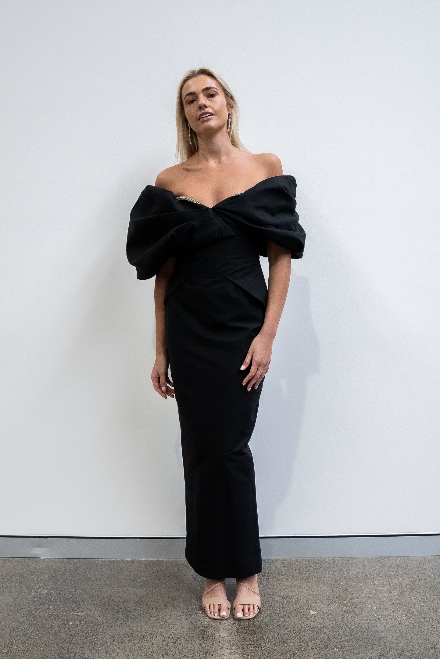 Rachel Gilbert Xavier Gown in Black