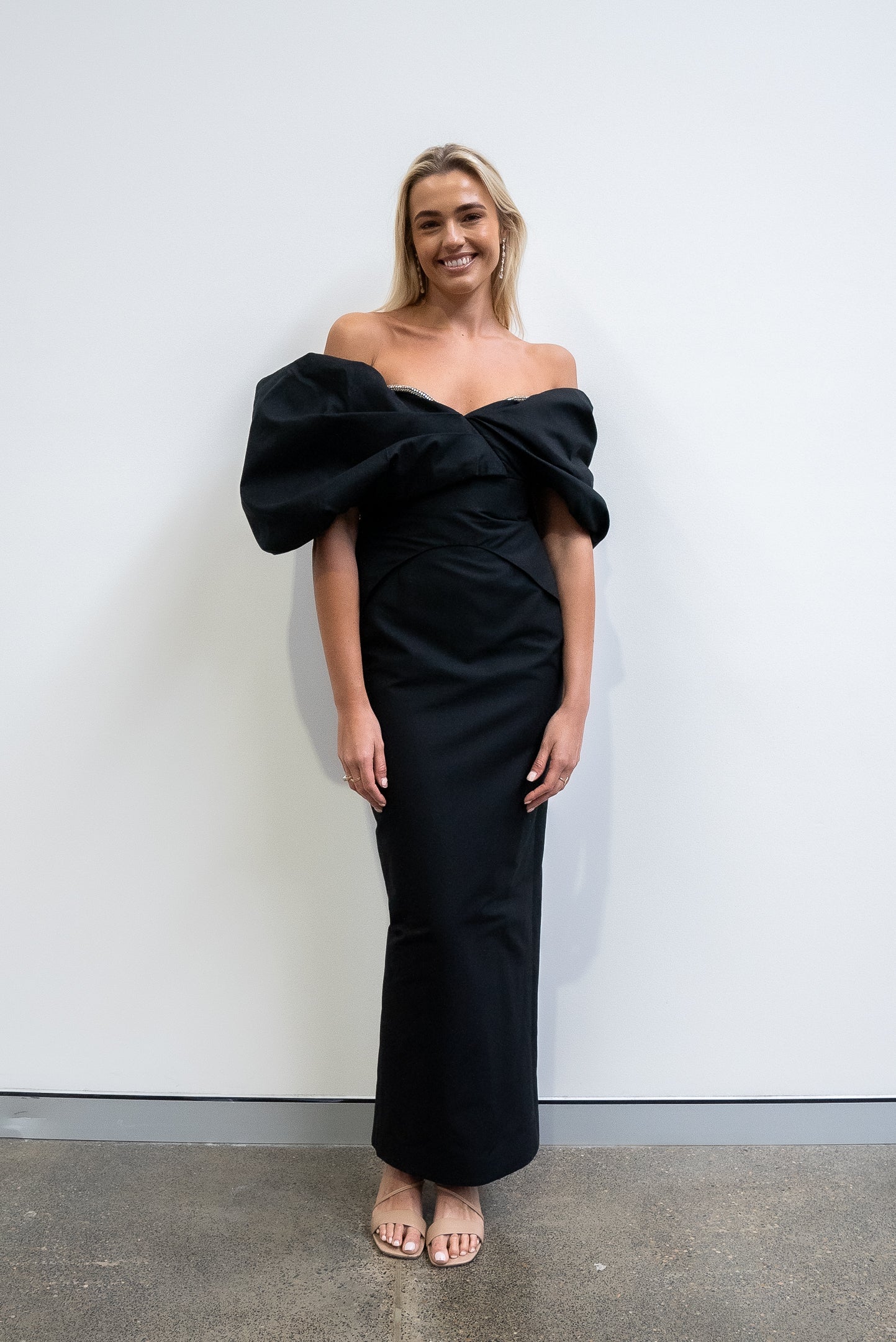 Rachel Gilbert Xavier Gown in Black