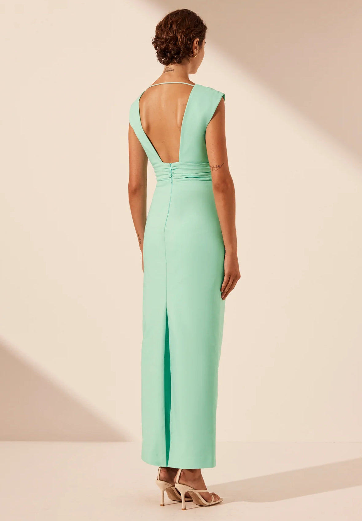 Shona Joy Lani Plunged Cut Out Maxi Dress