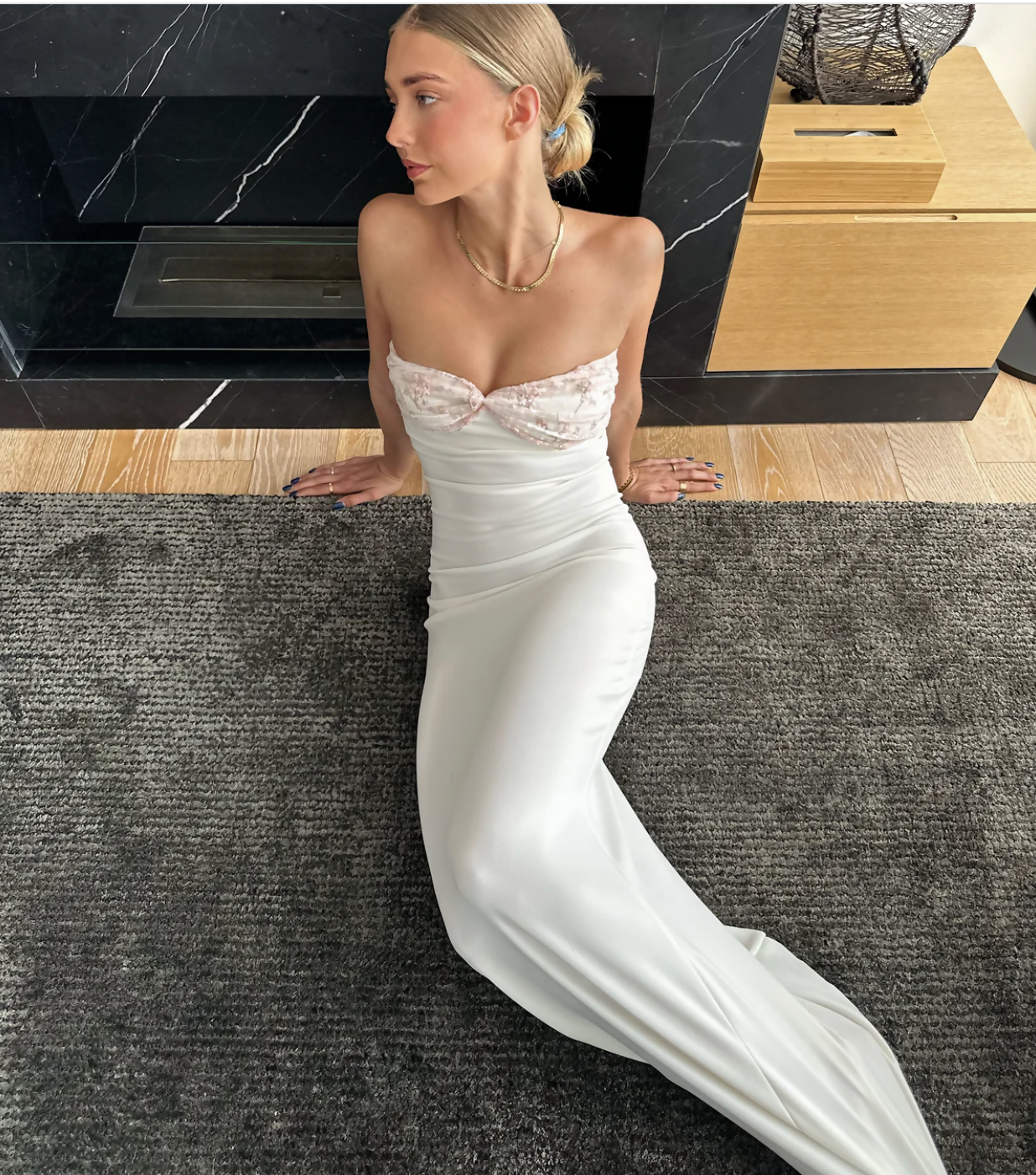 Hntr The Label Luci Gown - Ivory