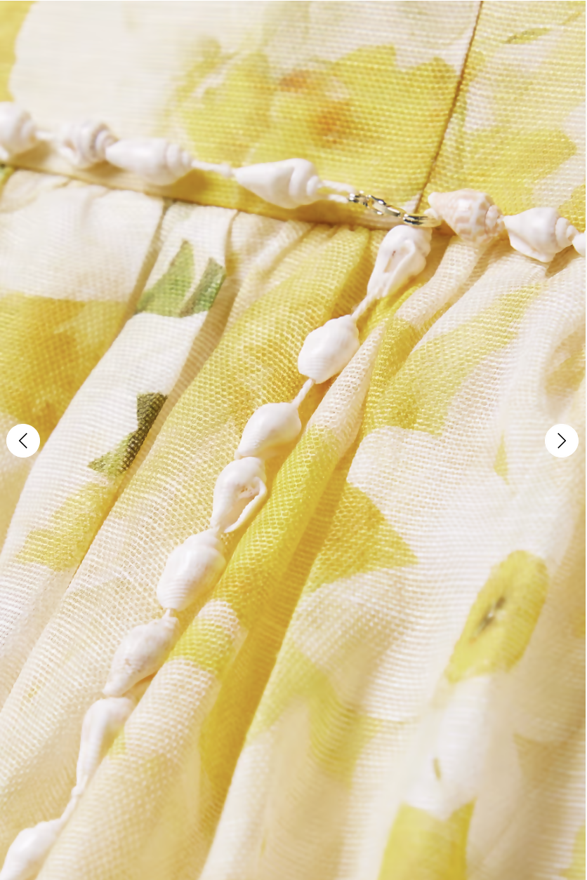 Zimmermann Wonderland Shell-Embellished Silk-Blend Gown