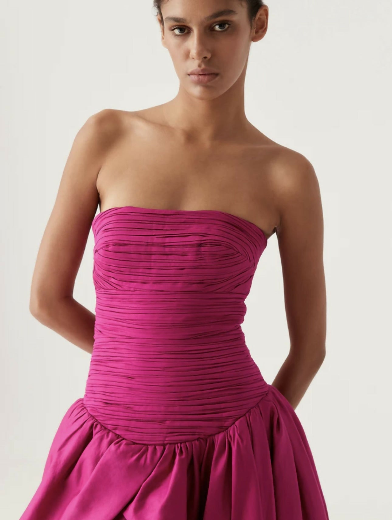 Aje Violette Bubble Hem Maxi Dress - Pink